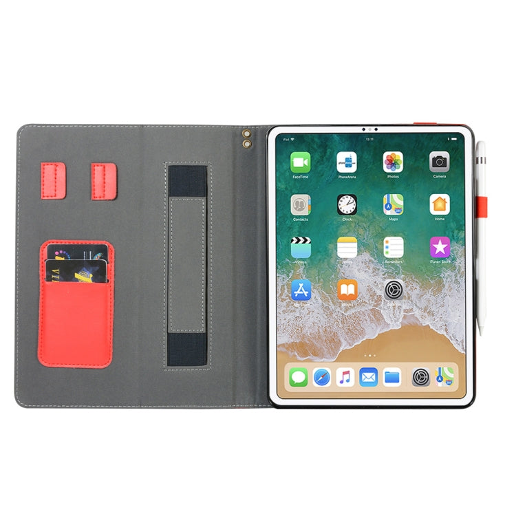 Genuine Leather Protective Case for iPad Pro 11 inch (2018), with Holder & Card Slots(Red)
