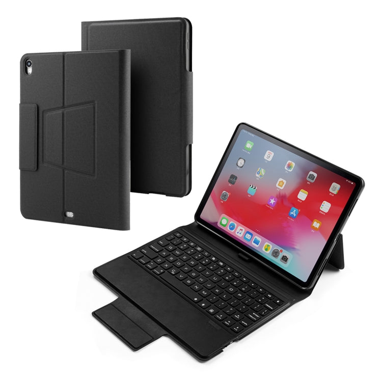 Colored Backlight Bluetooth Keyboard with Leather Flip Tablet Case for iPad Pro 11 (2018)