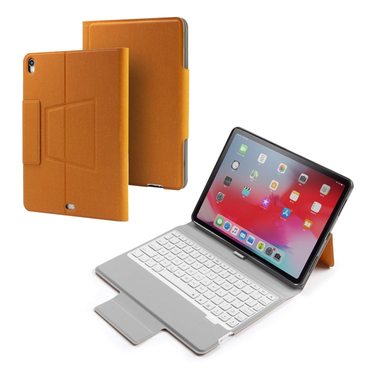 Colored Backlight Bluetooth Keyboard with Leather Flip Tablet Case for iPad Pro 11 (2018)