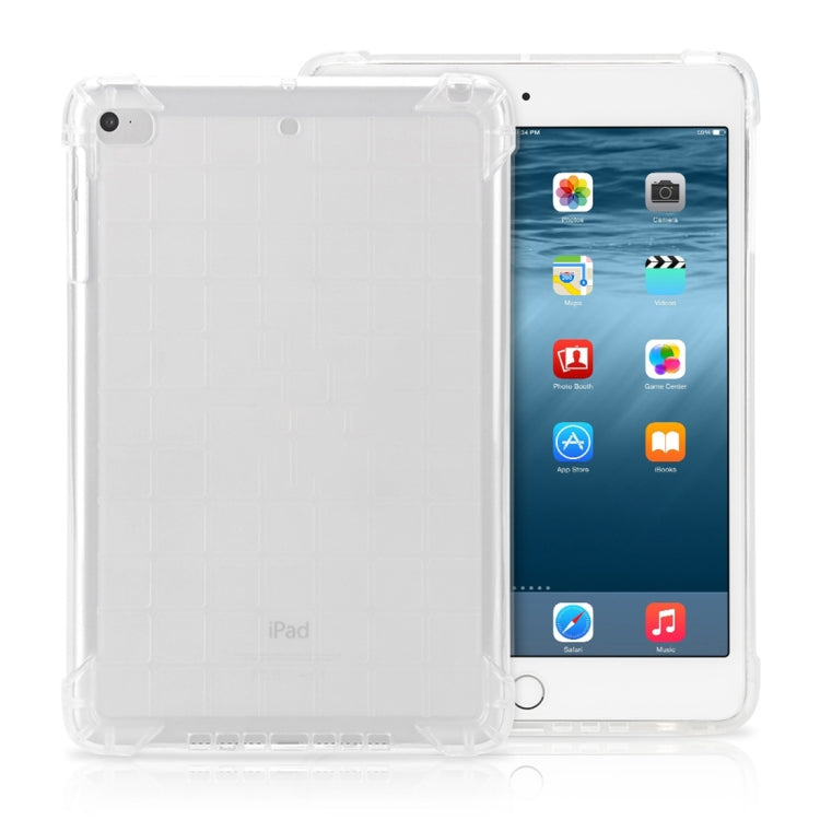 Frosted TPU Full Edge Thicken Corners Shockproof Protective Case for iPad Mini 2019 (Transparent)