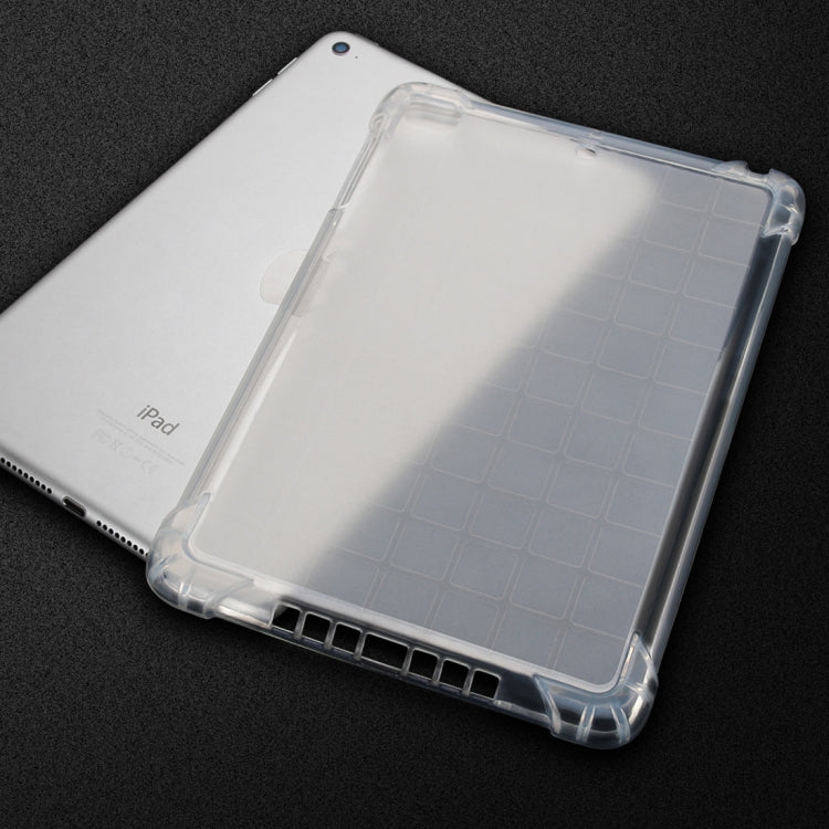 Frosted TPU Full Edge Thicken Corners Shockproof Protective Case for iPad Mini 2019 (Transparent)