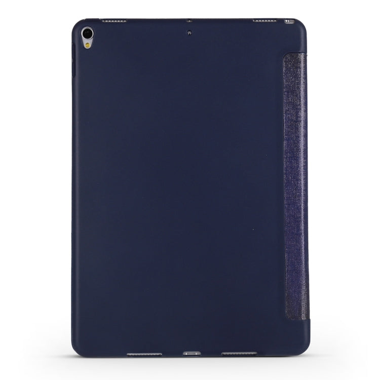 Blue Tree Pattern Horizontal Flip PU Leather Case for iPad Air 2019 / Pro 10.5 inch, with Three-folding Holder & Honeycomb TPU Cover