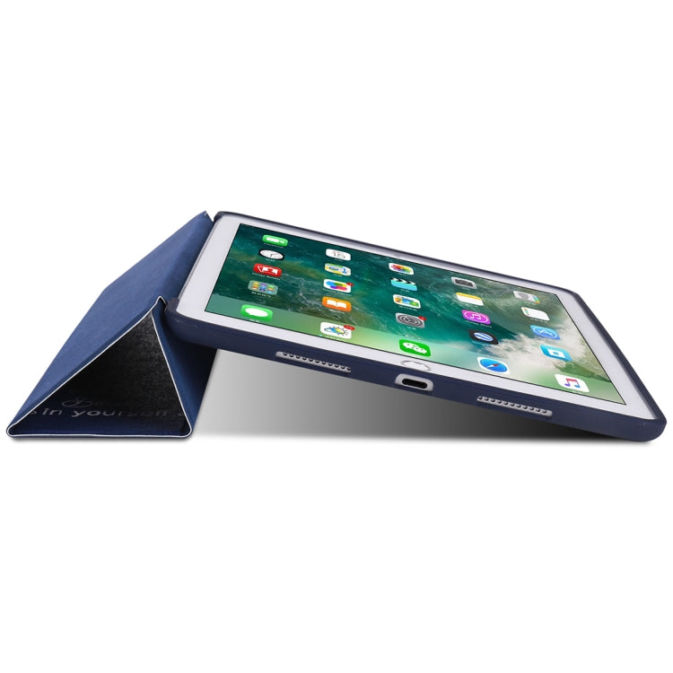 Blue Tree Pattern Horizontal Flip PU Leather Case for iPad Air 2019 / Pro 10.5 inch, with Three-folding Holder & Honeycomb TPU Cover