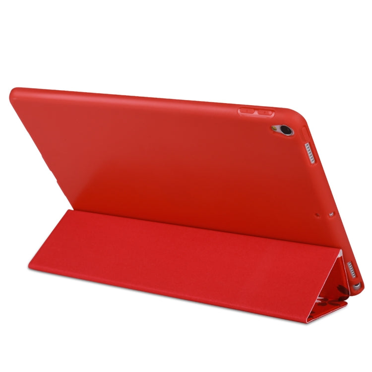 Sakura Pattern Horizontal Flip PU Leather Case for iPad Air 2019 / Pro 10.5 inch, with Three-folding Holder & Honeycomb TPU Cover