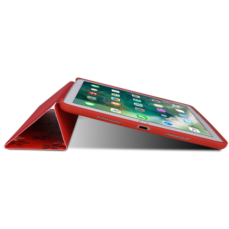 Sakura Pattern Horizontal Flip PU Leather Case for iPad Air 2019 / Pro 10.5 inch, with Three-folding Holder & Honeycomb TPU Cover