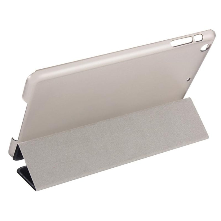 Silk Texture Horizontal Flip Leather Case with Three-Folding Holder for iPad Mini 2019