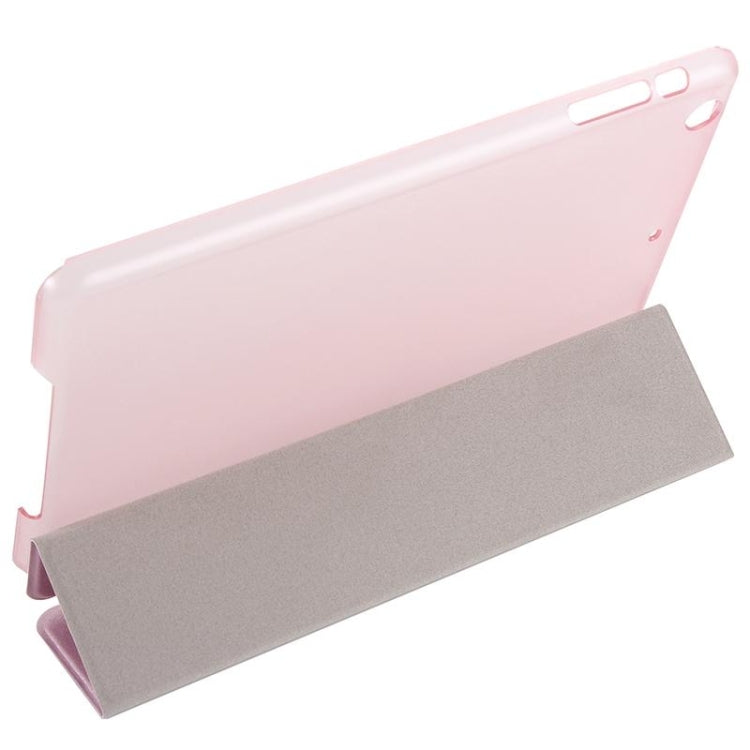Silk Texture Horizontal Flip Leather Case with Three-Folding Holder for iPad Mini 2019