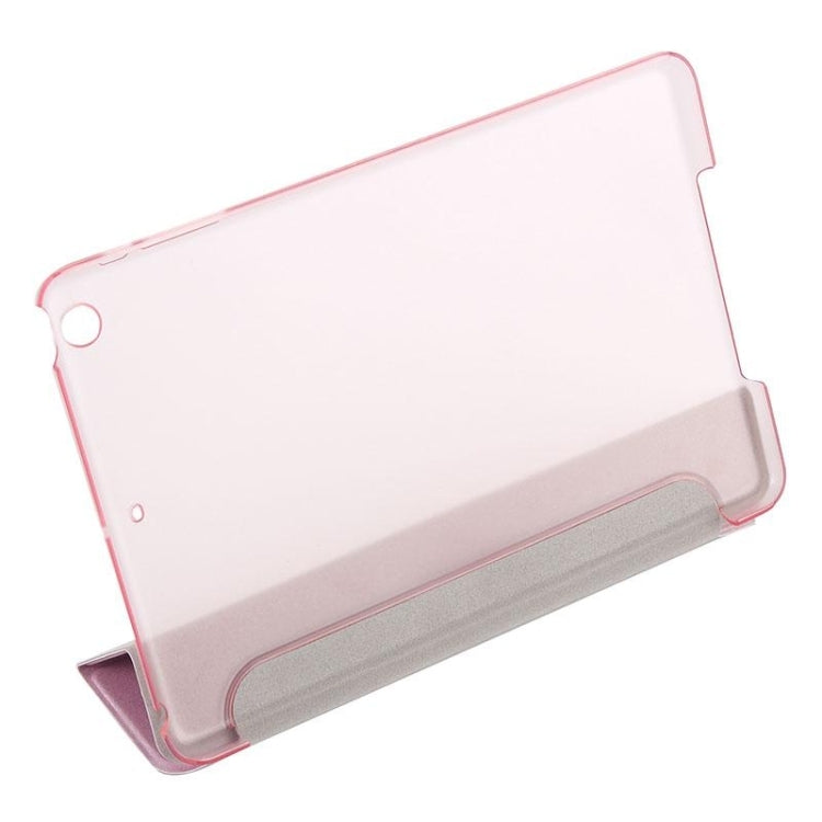 Silk Texture Horizontal Flip Leather Case with Three-Folding Holder for iPad Mini 2019