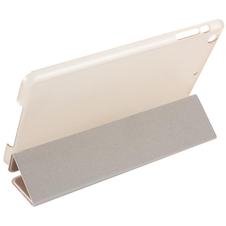 Silk Texture Horizontal Flip Leather Case with Three-Folding Holder for iPad Mini 2019