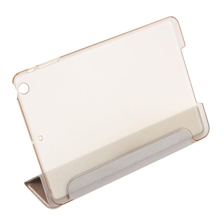 Silk Texture Horizontal Flip Leather Case with Three-Folding Holder for iPad Mini 2019