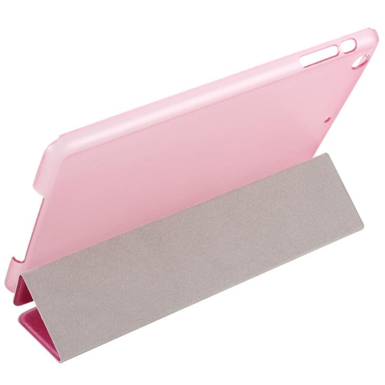 Silk Texture Horizontal Flip Leather Case with Three-Folding Holder for iPad Mini 2019