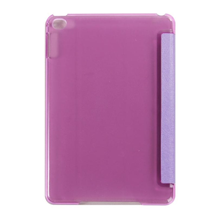 Silk Texture Horizontal Flip Leather Case with Three-Folding Holder for iPad Mini 2019