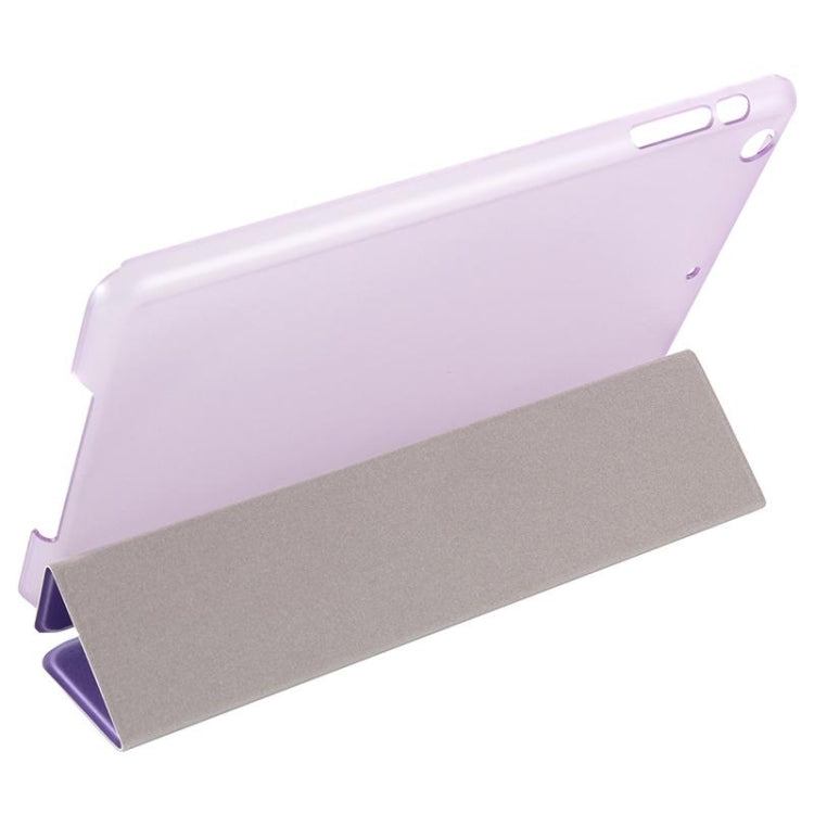 Silk Texture Horizontal Flip Leather Case with Three-Folding Holder for iPad Mini 2019