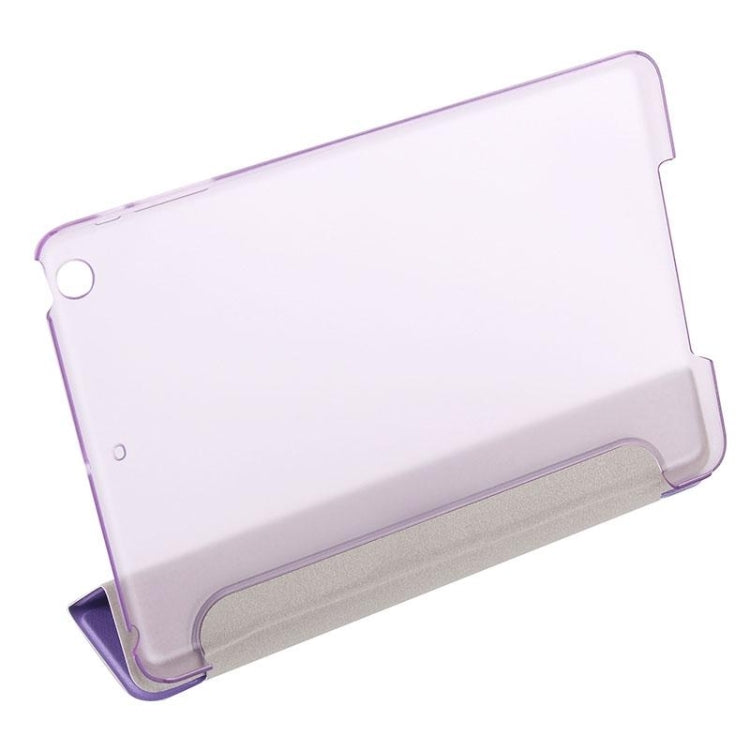 Silk Texture Horizontal Flip Leather Case with Three-Folding Holder for iPad Mini 2019