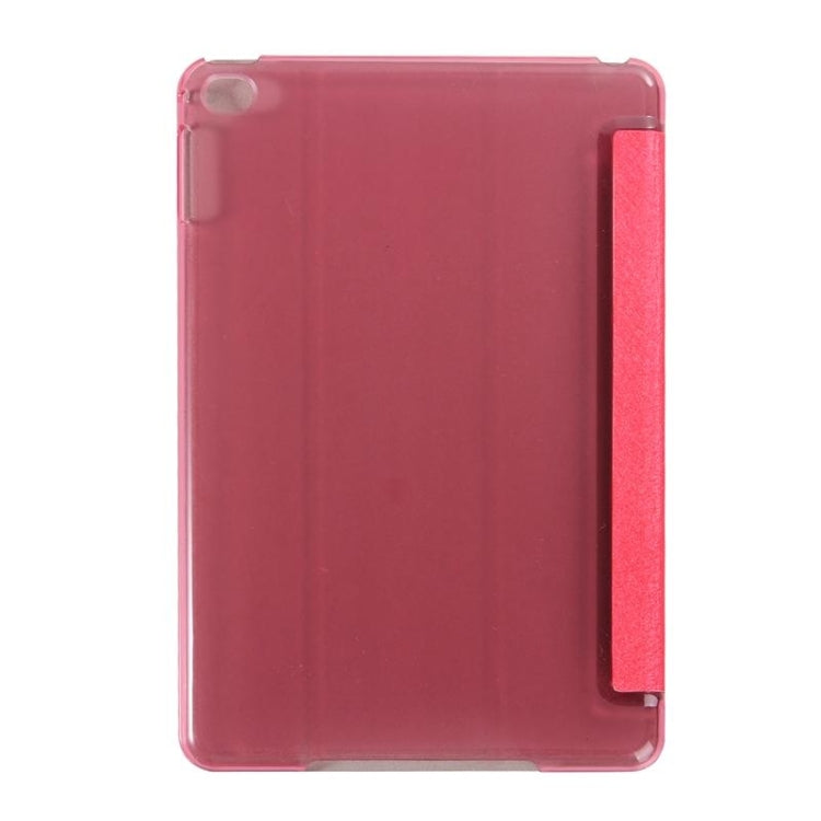 Silk Texture Horizontal Flip Leather Case with Three-Folding Holder for iPad Mini 2019