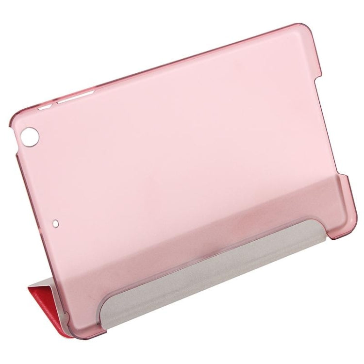 Silk Texture Horizontal Flip Leather Case with Three-Folding Holder for iPad Mini 2019