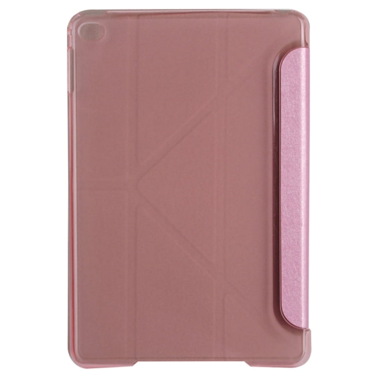 Transformers Style Silk Texture Horizontal Flip Solid Color Leather Case with Holder for iPad Mini 2019