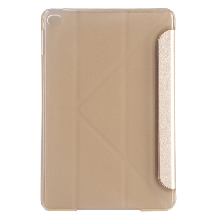 Transformers Style Silk Texture Horizontal Flip Solid Color Leather Case with Holder for iPad Mini 2019