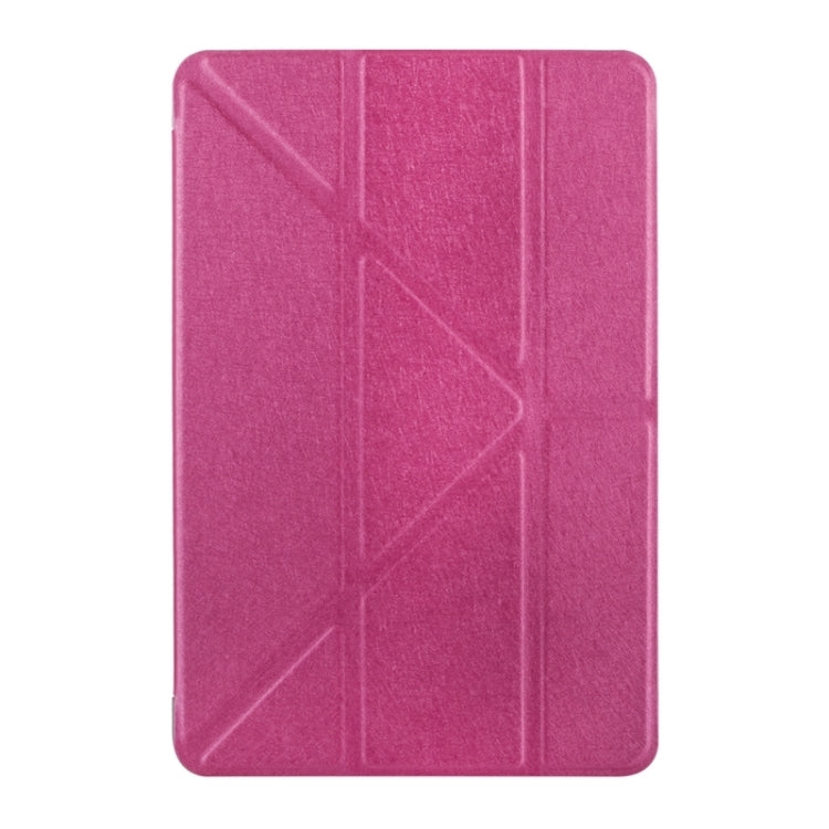 Transformers Style Silk Texture Horizontal Flip Solid Color Leather Case with Holder for iPad Mini 2019