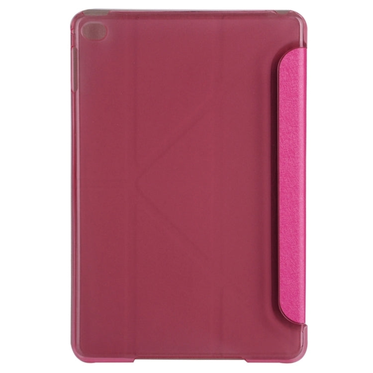 Transformers Style Silk Texture Horizontal Flip Solid Color Leather Case with Holder for iPad Mini 2019