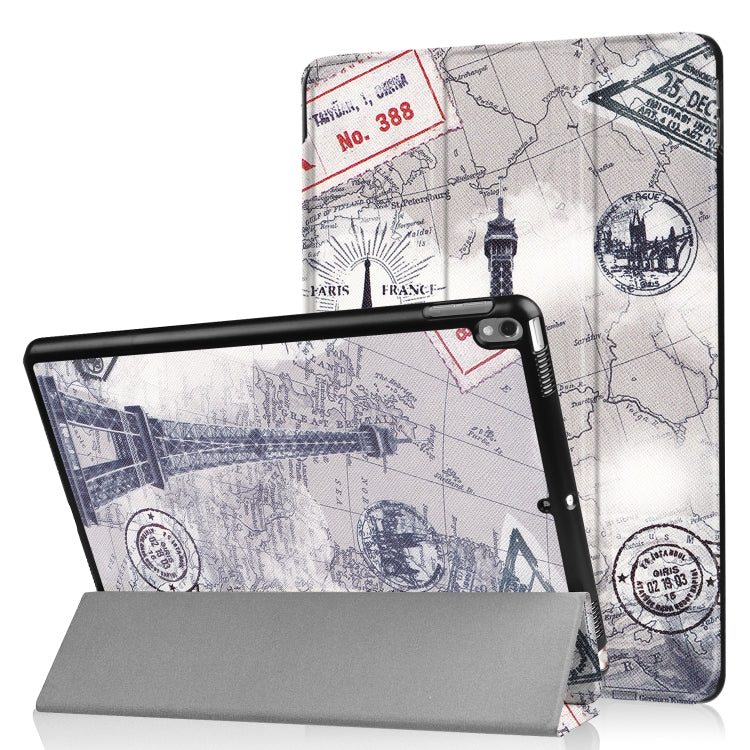 Coloured Drawing Pattern Horizontal Flip Leather Case for iPad Air 2019 10.5 inch, with Three-folding Holder & Sleep / Wake-up Function