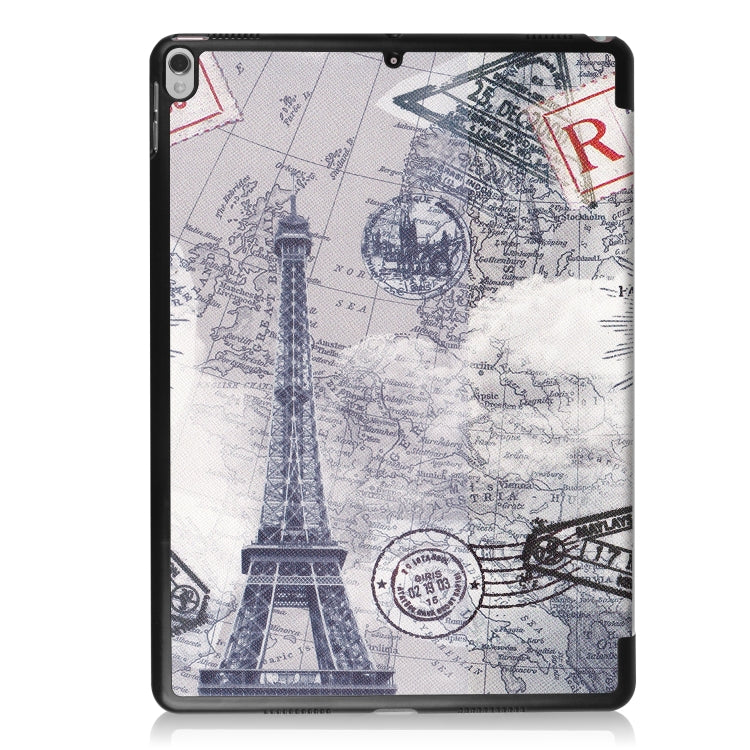 Coloured Drawing Pattern Horizontal Flip Leather Case for iPad Air 2019 10.5 inch, with Three-folding Holder & Sleep / Wake-up Function