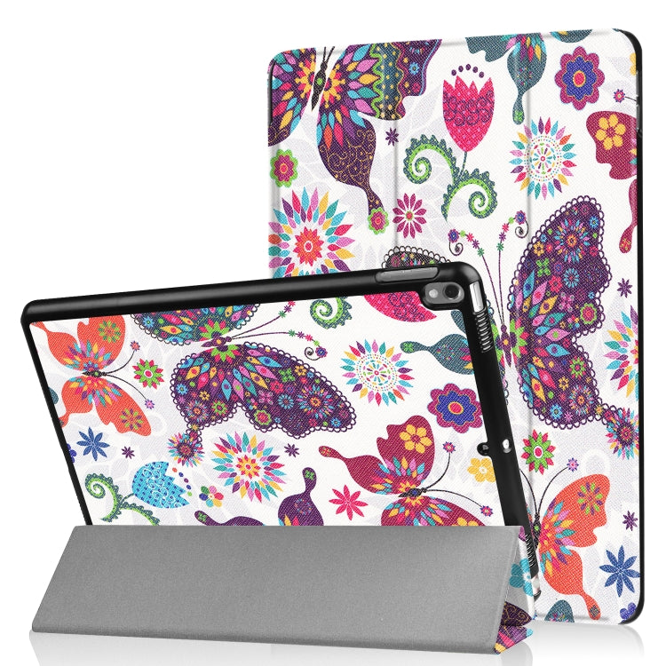 Coloured Drawing Pattern Horizontal Flip Leather Case for iPad Air 2019 10.5 inch, with Three-folding Holder & Sleep / Wake-up Function