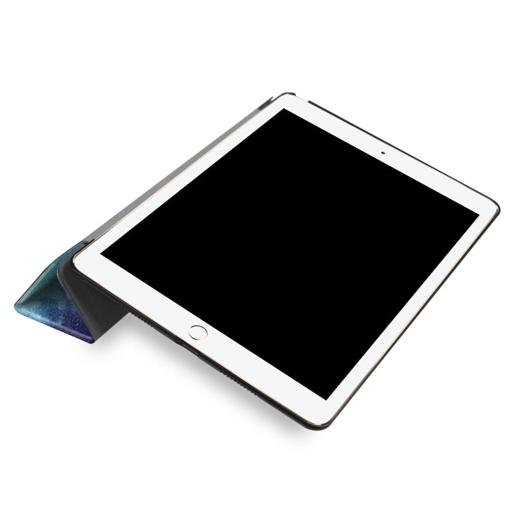 Coloured Drawing Pattern Horizontal Flip Leather Case for iPad Air 2019 10.5 inch, with Three-folding Holder & Sleep / Wake-up Function
