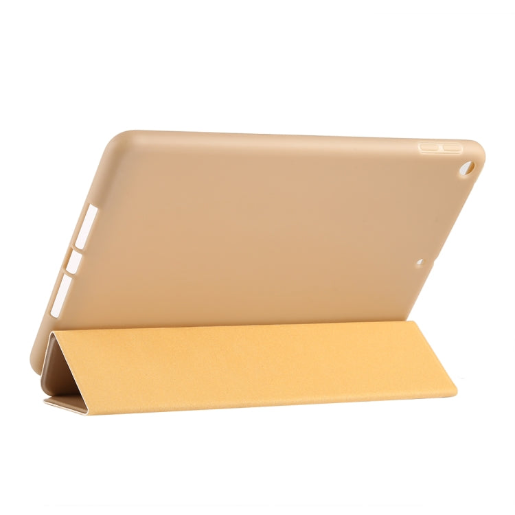 PU Plastic Bottom Case Foldable Deformation Left and Right Flip Leather Case with Three Fold Bracket & Smart Sleep for iPad mini 2019