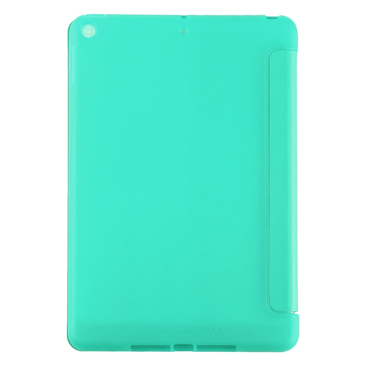 PU Plastic Bottom Case Foldable Deformation Left and Right Flip Leather Case with Three Fold Bracket & Smart Sleep for iPad mini 2019