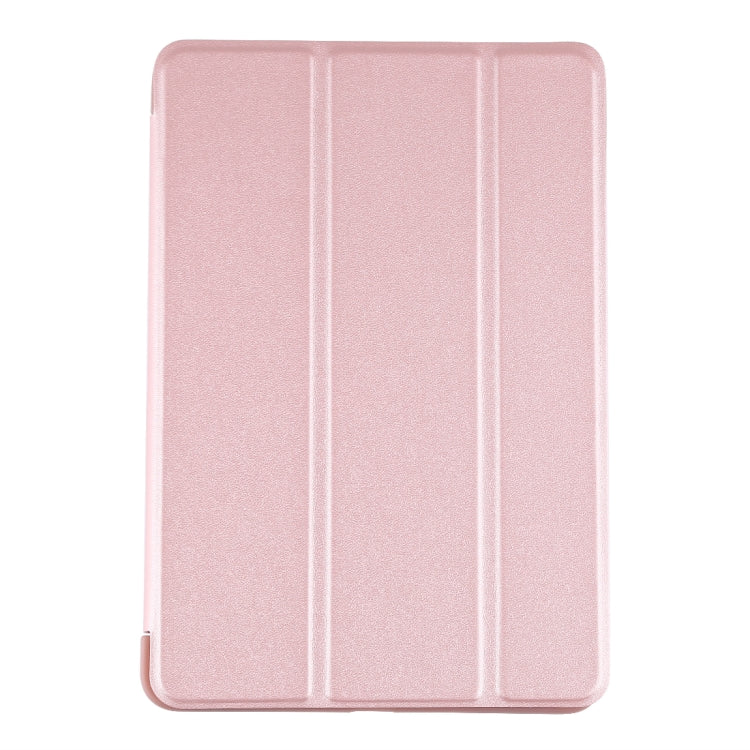 PU Plastic Bottom Case Foldable Deformation Left and Right Flip Leather Case with Three Fold Bracket & Smart Sleep for iPad mini 2019
