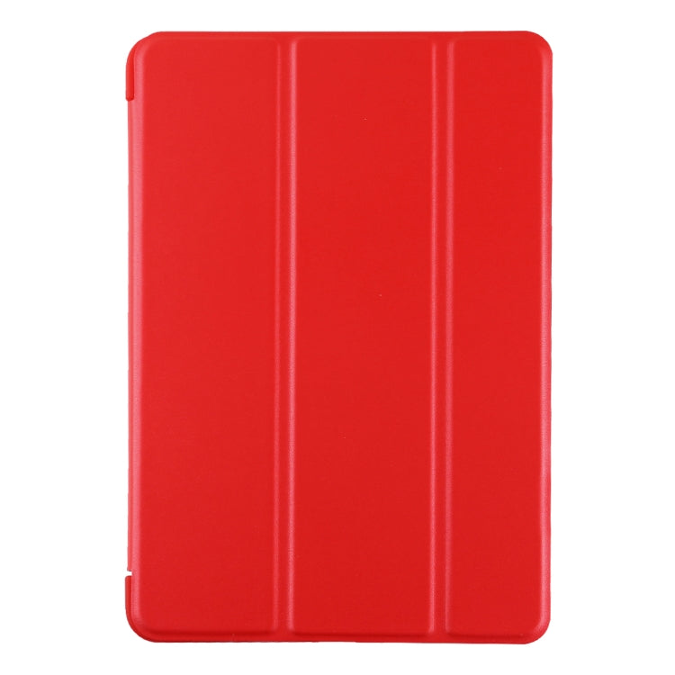 PU Plastic Bottom Case Foldable Deformation Left and Right Flip Leather Case with Three Fold Bracket & Smart Sleep for iPad mini 2019
