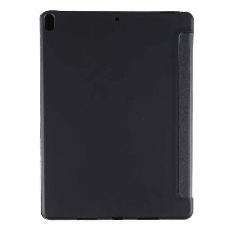 PU Plastic Bottom Case Foldable Deformation Left and Right Flip Leather Case with Three Fold Bracket & Smart Sleep for iPad Air3 2019