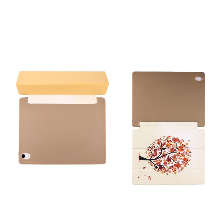 Maple Pattern Horizontal Flip PU Leather Case for iPad Pro 11 (2018), with Three-folding Holder & Pen Slot
