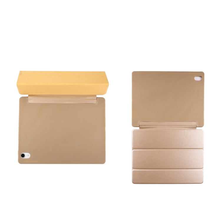 Honeycomb TPU Cover Horizontal Flip PU Leather Case for iPad Pro 11 (2018), with Three-folding Holder & Pen Slot