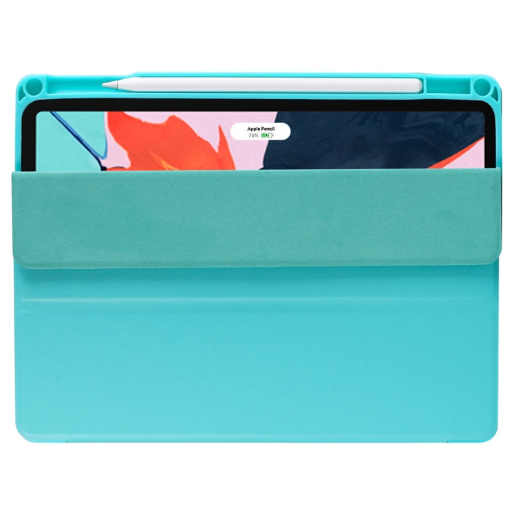 Honeycomb TPU Cover Horizontal Flip PU Leather Case for iPad Pro 11 (2018), with Three-folding Holder & Pen Slot