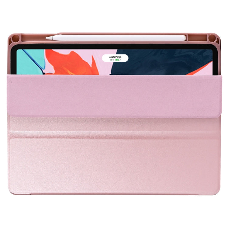 Honeycomb TPU Cover Horizontal Flip PU Leather Case for iPad Pro 11 (2018), with Three-folding Holder & Pen Slot
