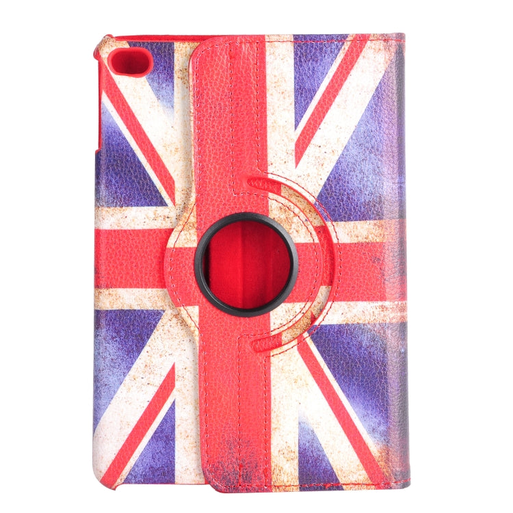 British Flag Pattern Horizontal Flip 360 Degrees Rotation Leather Case for iPad Mini 2019, with Holder & Sleep / Wake-up Function