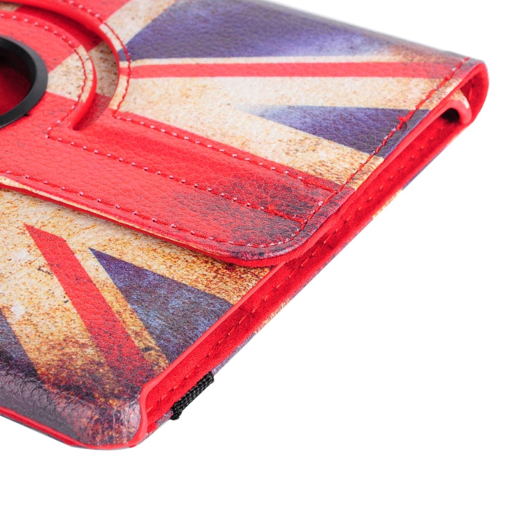 British Flag Pattern Horizontal Flip 360 Degrees Rotation Leather Case for iPad Mini 2019, with Holder & Sleep / Wake-up Function