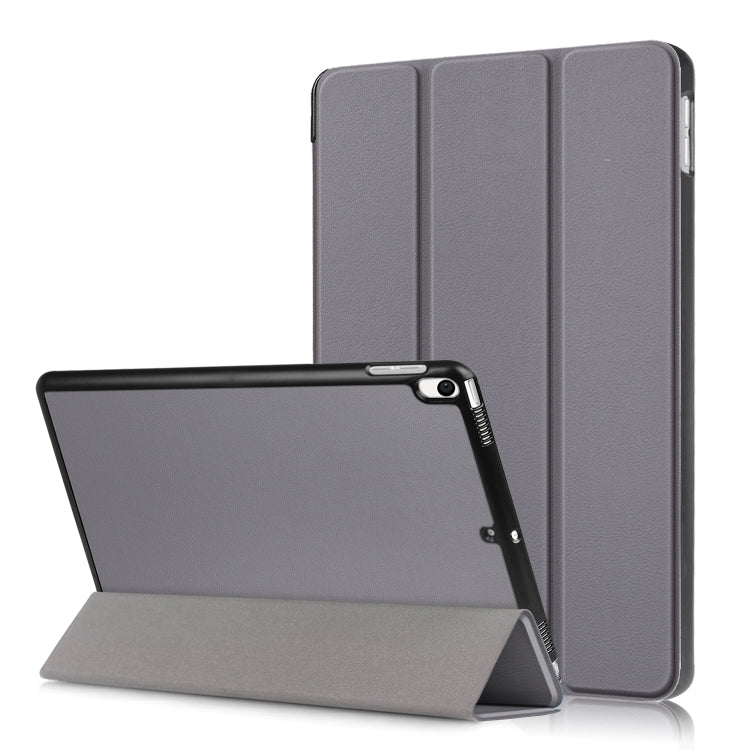 Custer Texture Horizontal Flip Leather Case for  iPad Air 2019 10.5 inch, with Three-folding Holder & Sleep / Wake-up Function