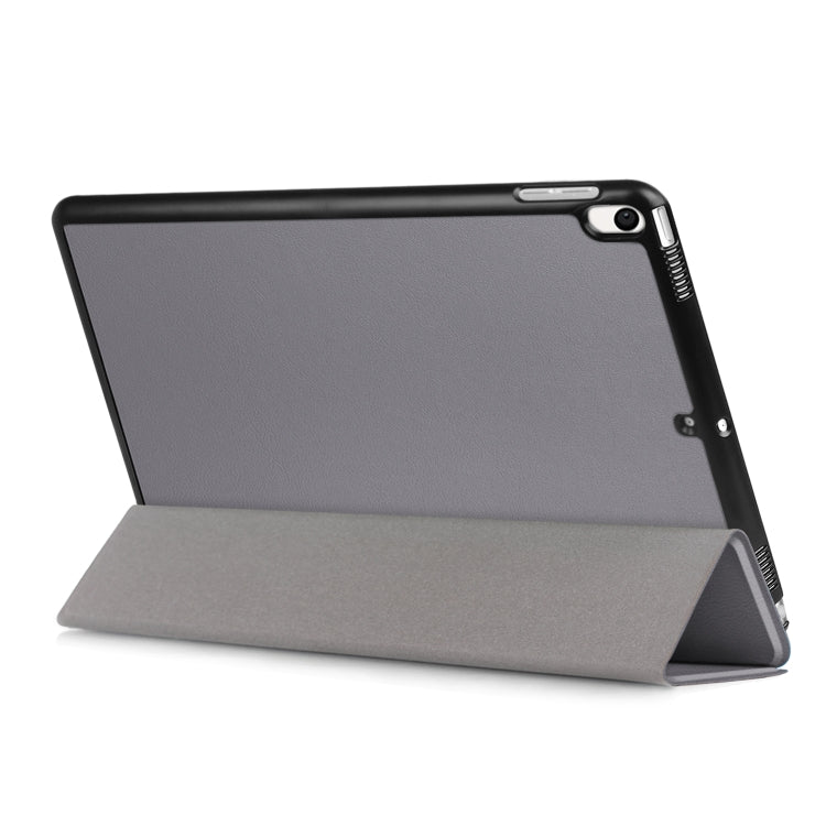 Custer Texture Horizontal Flip Leather Case for  iPad Air 2019 10.5 inch, with Three-folding Holder & Sleep / Wake-up Function