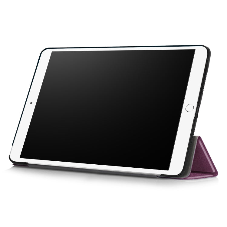 Custer Texture Horizontal Flip Leather Case for  iPad Air 2019 10.5 inch, with Three-folding Holder & Sleep / Wake-up Function