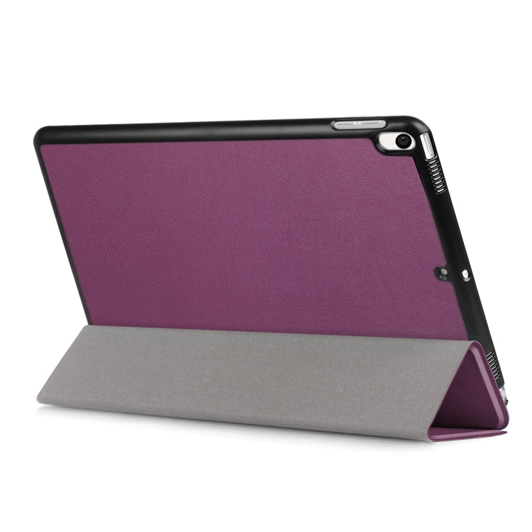 Custer Texture Horizontal Flip Leather Case for  iPad Air 2019 10.5 inch, with Three-folding Holder & Sleep / Wake-up Function