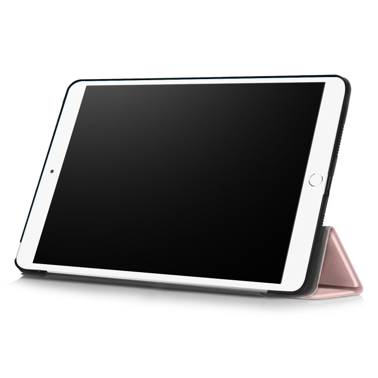 Custer Texture Horizontal Flip Leather Case for  iPad Air 2019 10.5 inch, with Three-folding Holder & Sleep / Wake-up Function