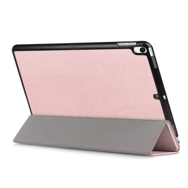 Custer Texture Horizontal Flip Leather Case for  iPad Air 2019 10.5 inch, with Three-folding Holder & Sleep / Wake-up Function