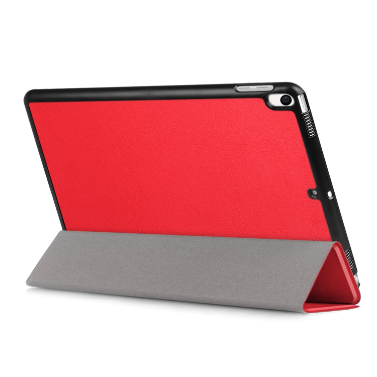 Custer Texture Horizontal Flip Leather Case for  iPad Air 2019 10.5 inch, with Three-folding Holder & Sleep / Wake-up Function