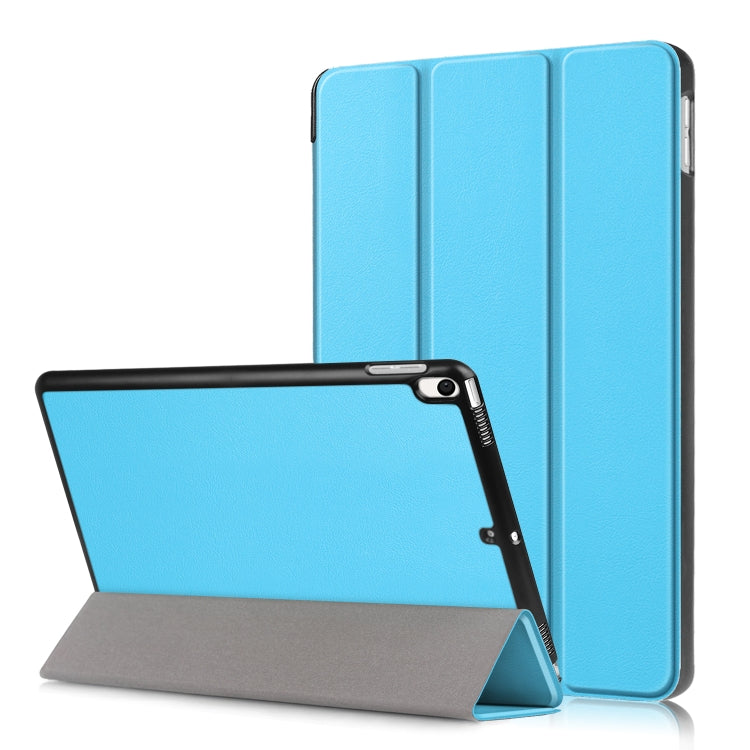 Custer Texture Horizontal Flip Leather Case for  iPad Air 2019 10.5 inch, with Three-folding Holder & Sleep / Wake-up Function