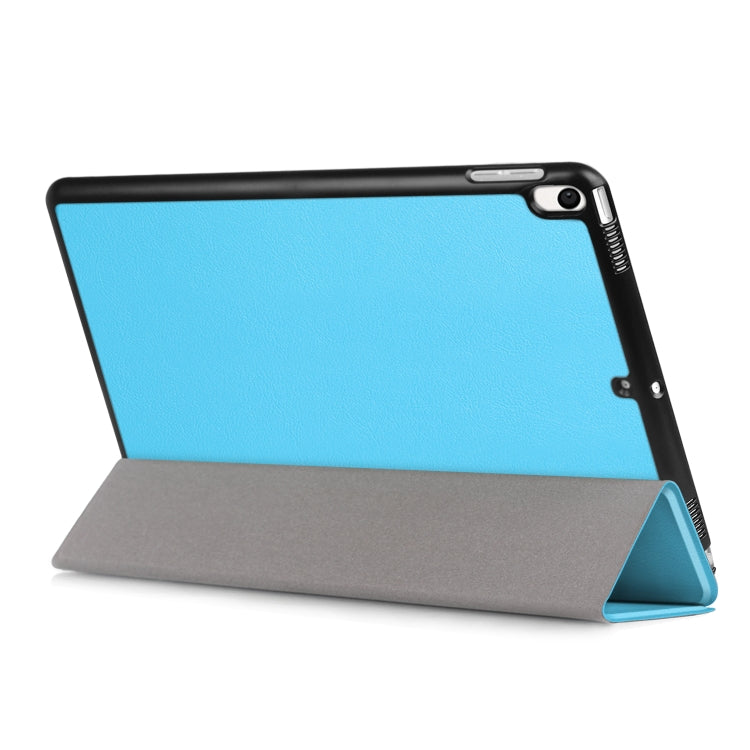 Custer Texture Horizontal Flip Leather Case for  iPad Air 2019 10.5 inch, with Three-folding Holder & Sleep / Wake-up Function