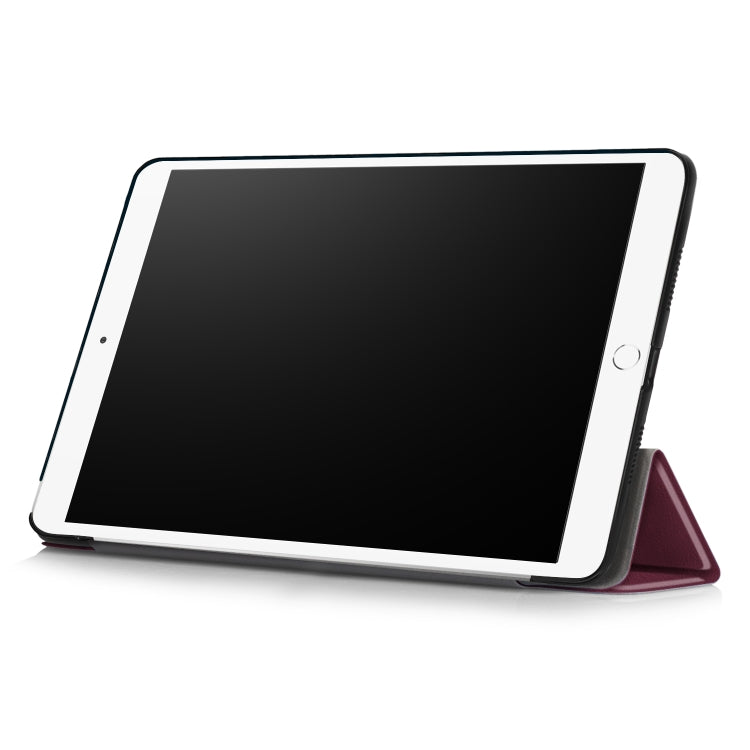 Custer Texture Horizontal Flip Leather Case for  iPad Air 2019 10.5 inch, with Three-folding Holder & Sleep / Wake-up Function