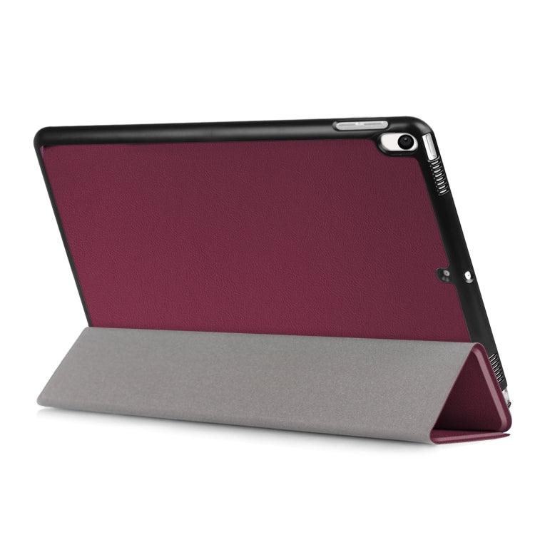 Custer Texture Horizontal Flip Leather Case for  iPad Air 2019 10.5 inch, with Three-folding Holder & Sleep / Wake-up Function